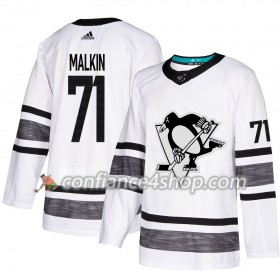 Adidas Maillot de Hockey Pittsburgh Penguins Evgeni Malkin 71 2019 All-Star Blanc Authentic - Homme